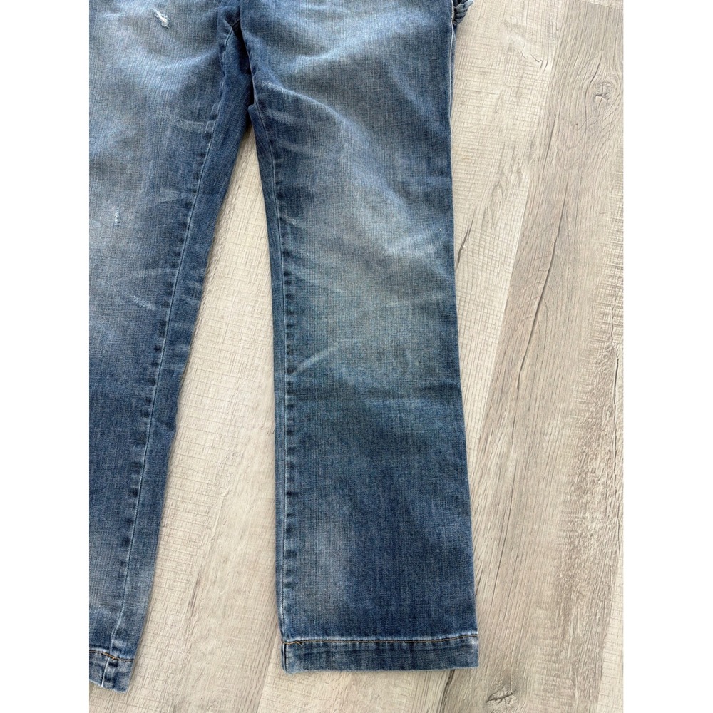 Gap 1969 Easy Straight Carpenter Jeans Blue Distressed Denim Womens 31/12t - Picture 4 of 9